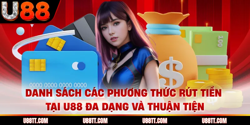 Danh sách các phương thức rút tiền tại U88 đa dạng và thuận tiện